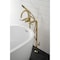 Aqua Vintage CCK8107DKL Freestanding Tub Faucet with Supply Line, Stop Valve, Brushed Brass CCK8107DKL - alternate 3